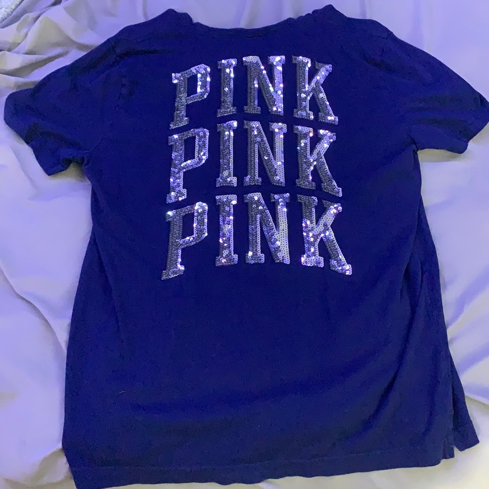 PINK Victoria’s Secret Navy Blue Top Size L